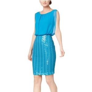 Elegant Blue Sleeveless Dress